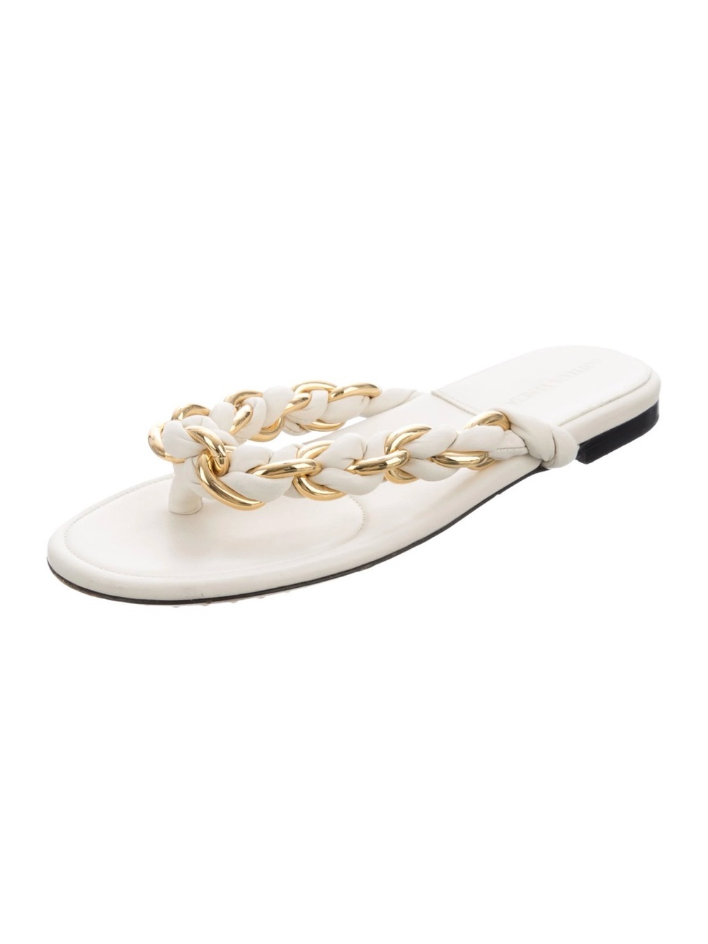 Bottega Veneta
Leather Chain-Link Accents Slides